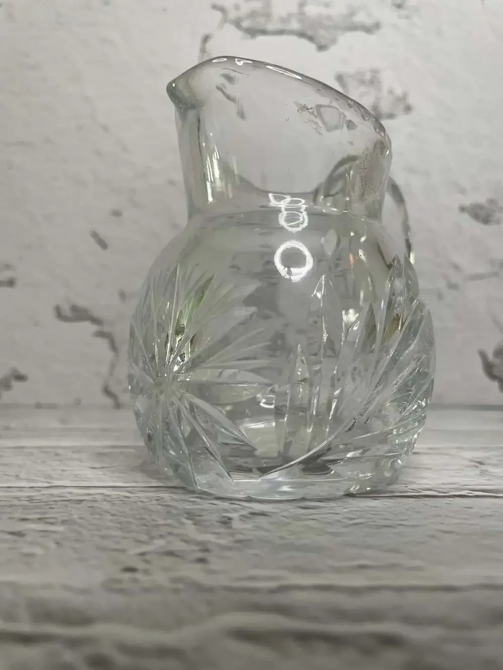 Vintage Indiana Glass Willow Pattern Pressed Glass Creamer